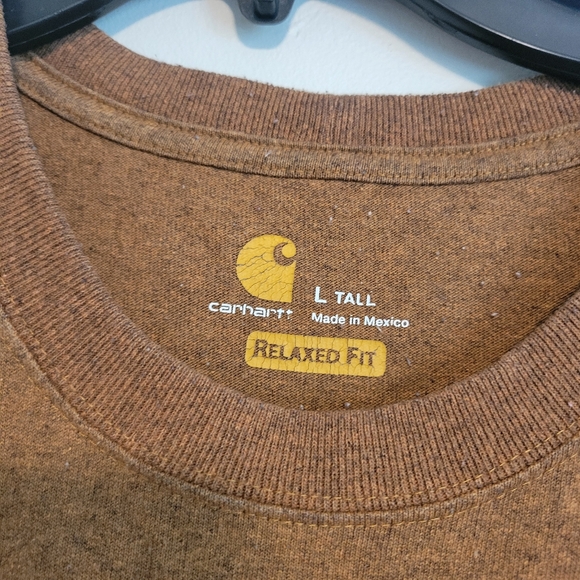 Carhartt Men's Brown Workwear T-Shirt Size Large Tall - Picture 3 of 4